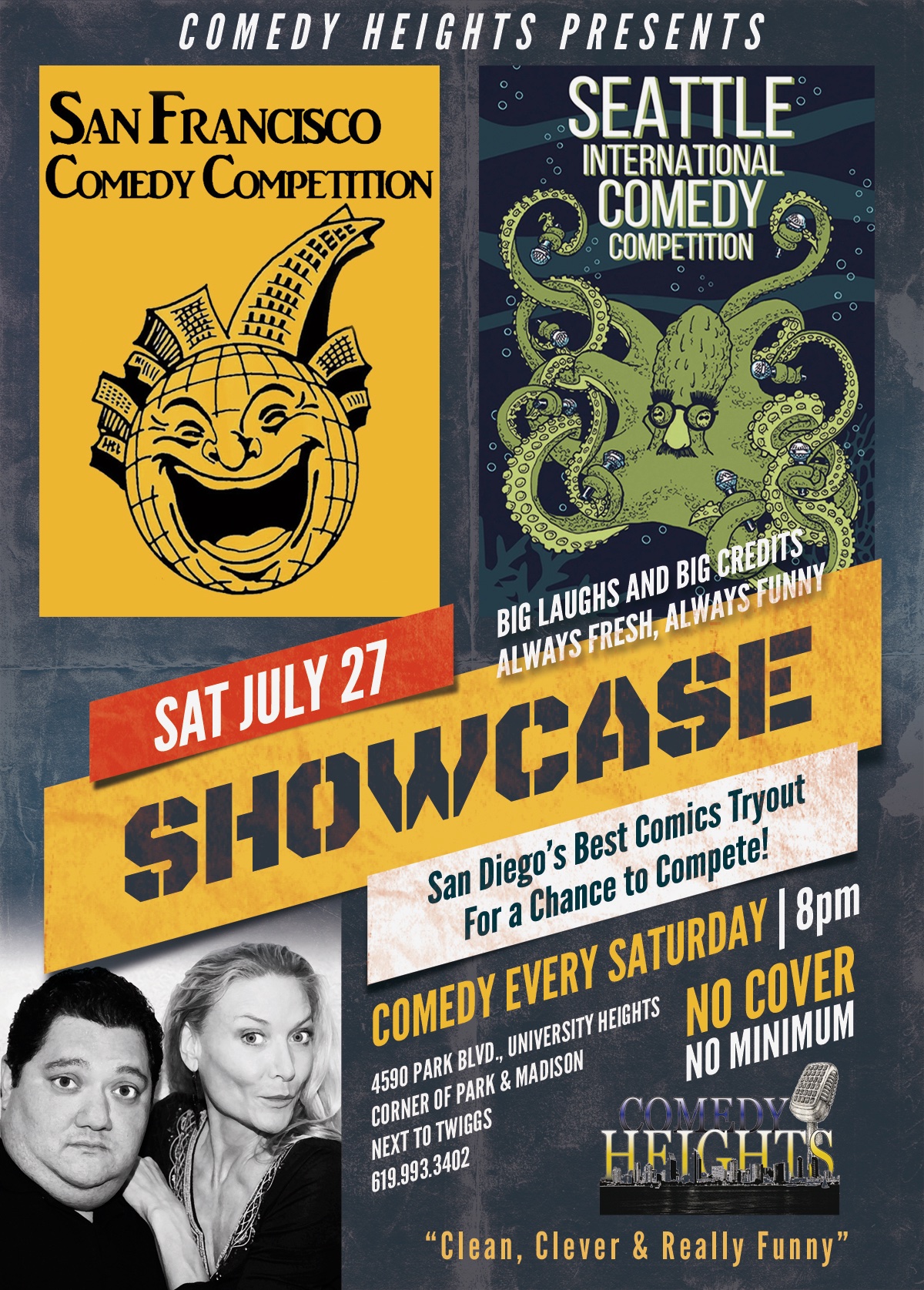Comedy Heights showcase for 2 International Contests LAST SATURDAY
