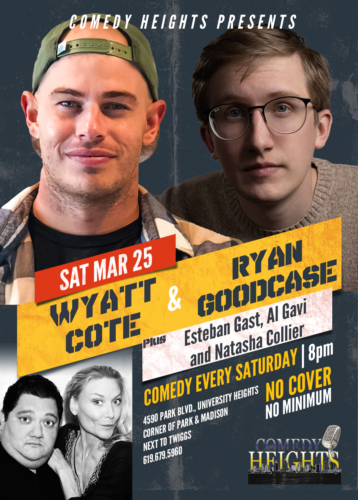 This Saturday night at Comedy Heights at Twiggs we bring you World