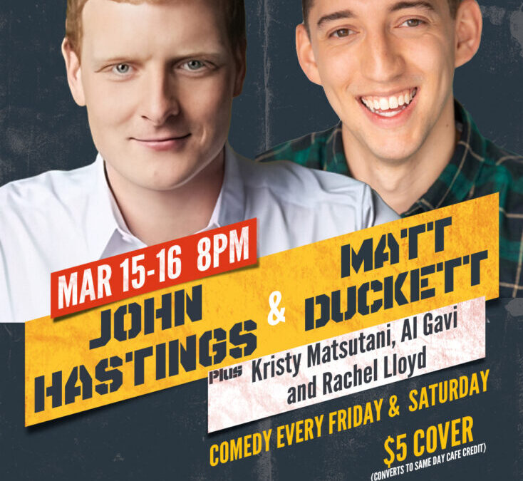 This weekend the hilarious John Hastings comes to Comedy Heights at Lestat’s.